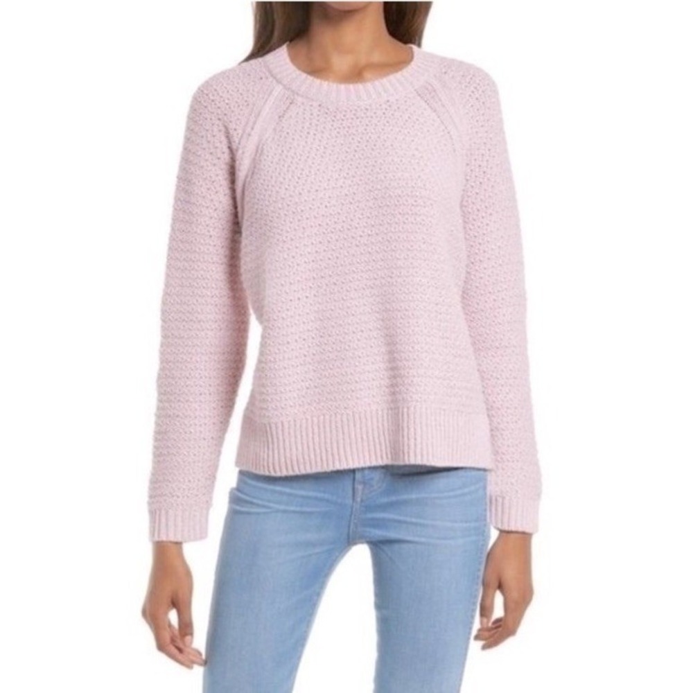 Madewell Open-Stitch Hopedale Pullover Sweater Size Medium Classic Lilac